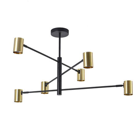 Light prestige Snow 6 wiszący złoty LP-731/6P GD