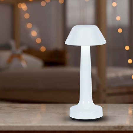 Lampka Biurkowa Nocna V-TAC 2W LED 23cm Ładowanie USB CCT Ściemnianie Biała 