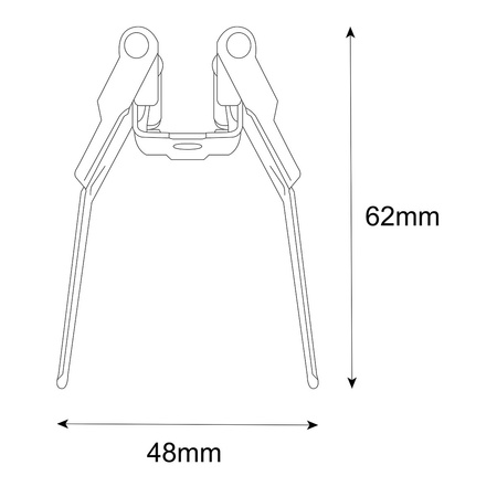 Uchwyt montażowy podtynkowy Magnetic Slim