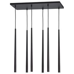 Tk Lighting PIANO BLACK lampa wisząca 6xG9