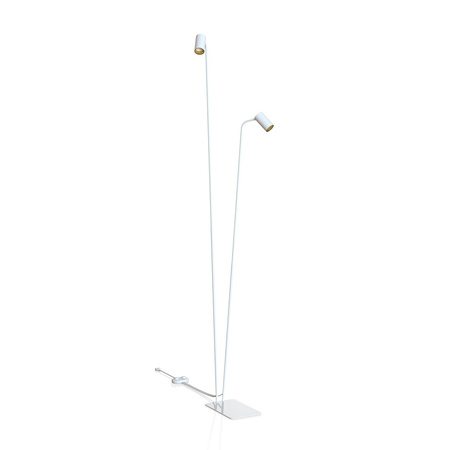 Nowodvorski Lampa podłogowa stojąca biało złota MONO 