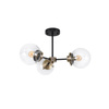 Lampa sufitowa czarna/patynowa 3xE14 Lens 33-01290