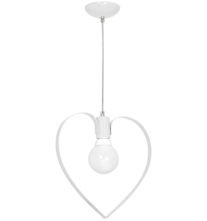 Lampa wisząca AMORE WHITE metalowa 1xE27 biała