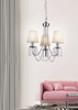 Lampa wisząca chromowa / beżowa żyrandol 3x40W Ruti Candellux 33-58713