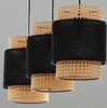 Lampa wisząca Boho Black 3xE27 listwa