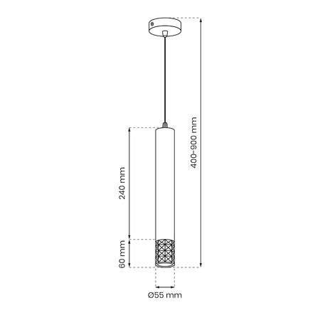 Lampa wisząca TUBI GOLD 1xGU10
