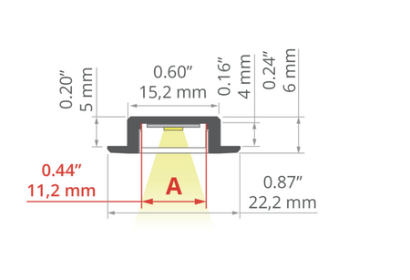 Profil MICRO-NK, anodowany, czarny, 1000 mm