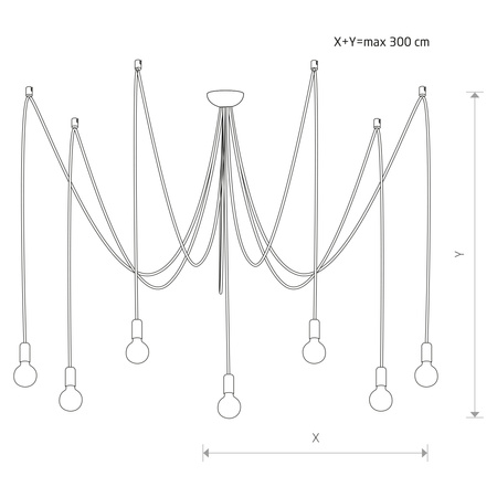 Nowodvorski Lampa wisząca biała pająk SPIDER