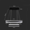 Oprawa Zwieszana LED V-TAC 100W Soft Light Chandelier Ściemnianie Czarny VT-101-2D-B-N 3000K 6300lm 3 Lata Gwarancji