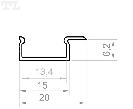 LED P6-2 ½ Profil 2000 mm biały lakierowany (nr kat 86620511)