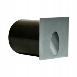 Oprawa schodowa podtynkowa LED 3W IP44 4000K kwadratowa szczotkowane aluminium
