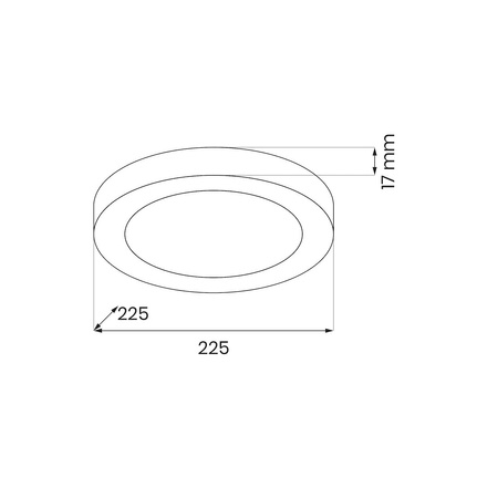 Plafon Evora Czarny Round 18W 3CCT