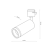 Tk Lighting TRACER JET RING BLACK 1xGU10