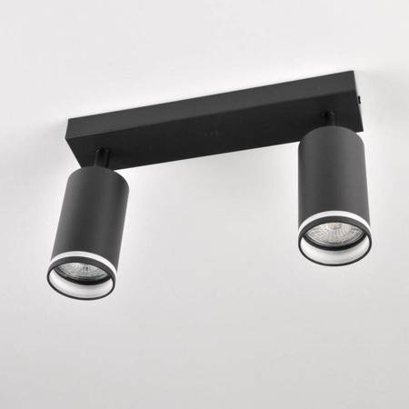 Lampa ścienno-sufitowa PARIS 2 GU10 Czarna