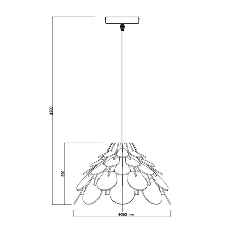 Lampa wisząca Burgo mała LP-101335/1P S