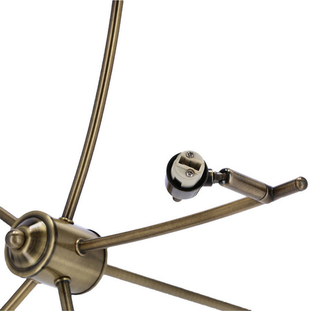 Lentini lampa wisząca patynowy 5x40w g9 klosz bursztynowy
