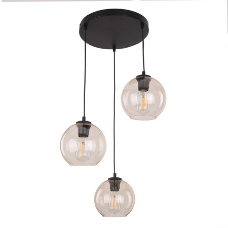 Lampa wisząca CUBUS BURSZTYN 3xE27 koło
