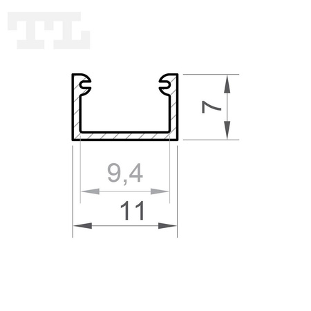 LED P4-2 Profil 1000 mm biały lakierowany (nr kat 864210)