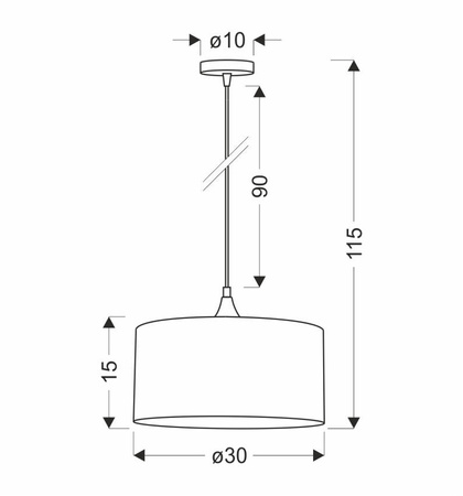 Maloto lampa wisząca velur butelkowa zieleń + złoto 1x60 e27 abażur walec 30x15