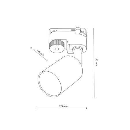 Tk Lighting TRACER TOP BLACK 1xGU10