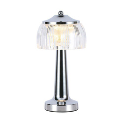 Lampka Biurkowa Nocna V-TAC 1W LED 26cm Ładowanie USB Ściemnianie Chrom