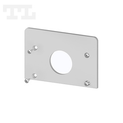 Zaślepka aluminiowa srebrna P24-2 z otworem (wkręty w komplecie) (nr kat 7724211)