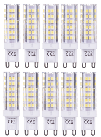 Pakiet 10 szt Żarówka LED G9 8W=60W Zimna