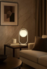 Lampka nocna stołowa elegancka Milano Ring E14 biała