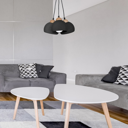Lampa wisząca DAMA BLACK 3xE27 czarna