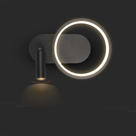 Oprawa Kinkiet Ścienny V-TAC LED 14W Czarna VT-7906 3000K 1500lm