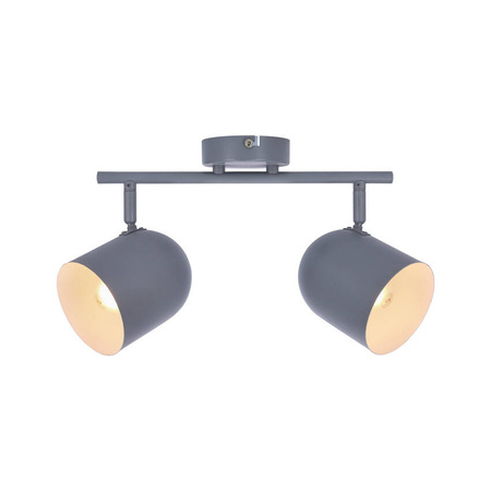 Lampa ścienna listwa 2X40W E27 szary mat AZURO 92-63212