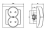 Ospel Sonata Kaszmir Gniazdo podwójne moduł bez ramki GP-2RR/m/82
