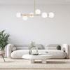 Lampa sufitowa Milano złota 6xE14 mleczne kule EP1C20