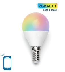 Inteligentna żarówka Smart LED WB  E14 G45 kulka 7W Wi-Fi RGB + CCT