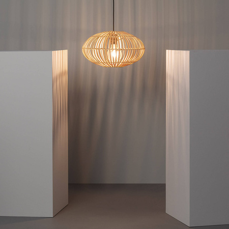 Naturalna lampa wisząca Boho Atamach bambusowa