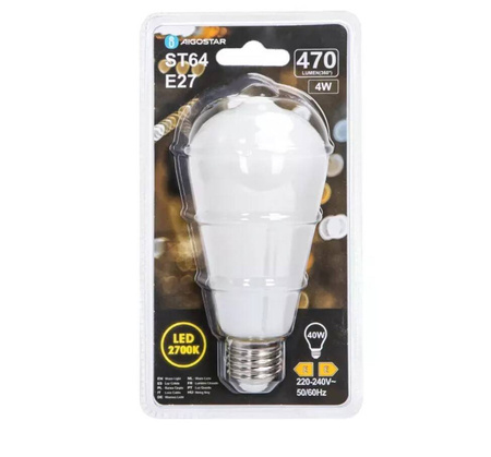 Żarówka Filamentowa mleczna LED ST64 E27 4W ciepła