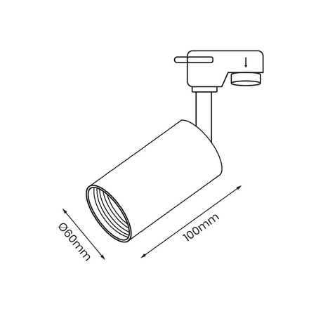Pipe Track Spot Light White 1xGU10