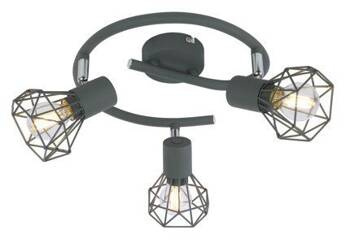 Lampa sufitowa spirala 3xE14 matowy szary VERVE
