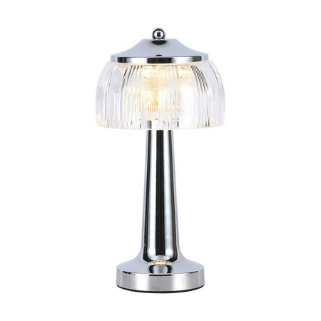 Lampka Biurkowa Nocna V-TAC 1W LED 26cm Ładowanie USB Ściemnianie Chrom 