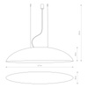 Nowodvorski Lampa wisząca czarno złota metalowa CANOE 