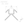 LED P17-3 Profil perforowany 2000 mm anod (nr kat 8617302)