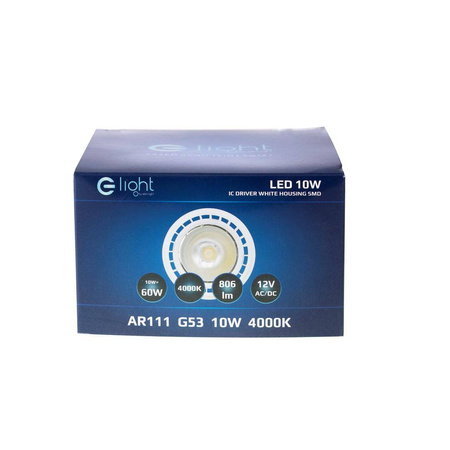 ŻARÓWKA AR111 - 10W G53 4000K/ Biała