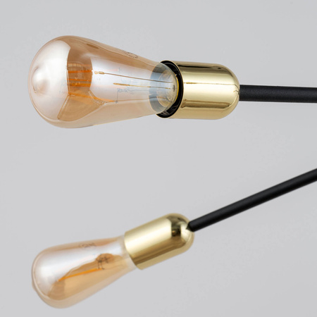 Lampa wisząca HELIX BLACK/GOLD 4xE27