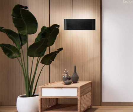 Kinkiet ścienny Slim płaski czarny modern LED 24cm 8W 4000K