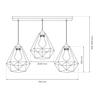 Lampa wisząca BASKET WHITE 3xE27 biała