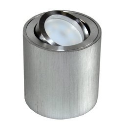 Oprawa sufitowa natynkowa srebrna szczotkowana ruchoma aluminium