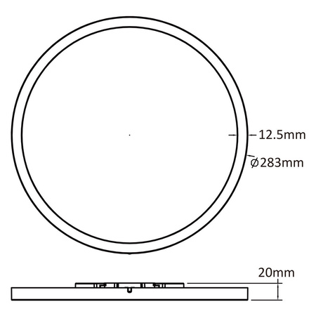 Plafon Pryzma 2 x LED CCT biały LP-1707/1C-28 WH