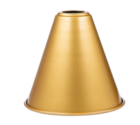 Klosz metalowy wąski złoty stożek E27 LOFT