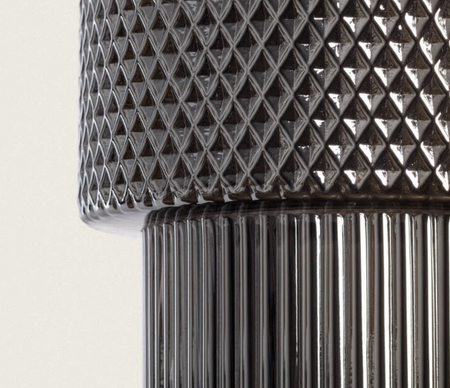 Lampa Wisząca z Metalu i Szkła dymiona Berila