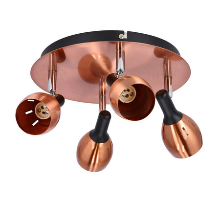 Lampa sufitowa plafon 4xGU10 miedziany CROSS 98-34878